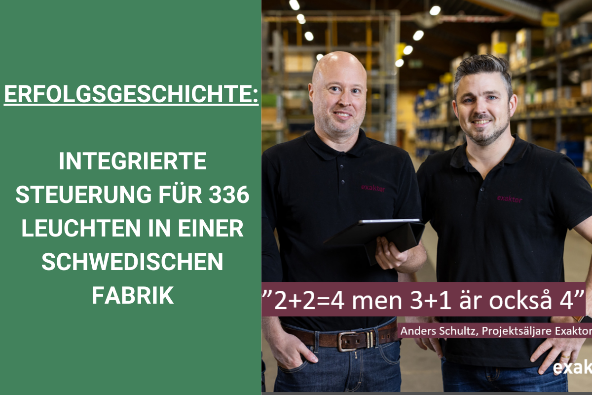 ERFOLGSGESCHICHTE: 336 LEUCHTEN MIT INTEGRIERTER STEUERUNG – AUTONOME BELEUCHTUNGSSTEUERUNG FÜR EINE SCHWEDISCHE FABRIK