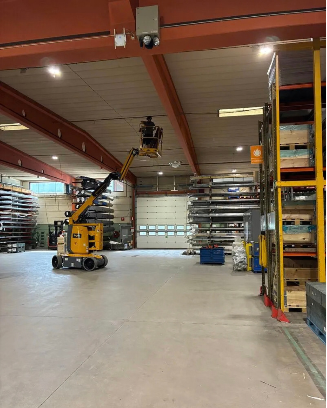 Lighting at PVI’s warehouse in Sweden with Hytronik sensors and Koolmesh wireless control.