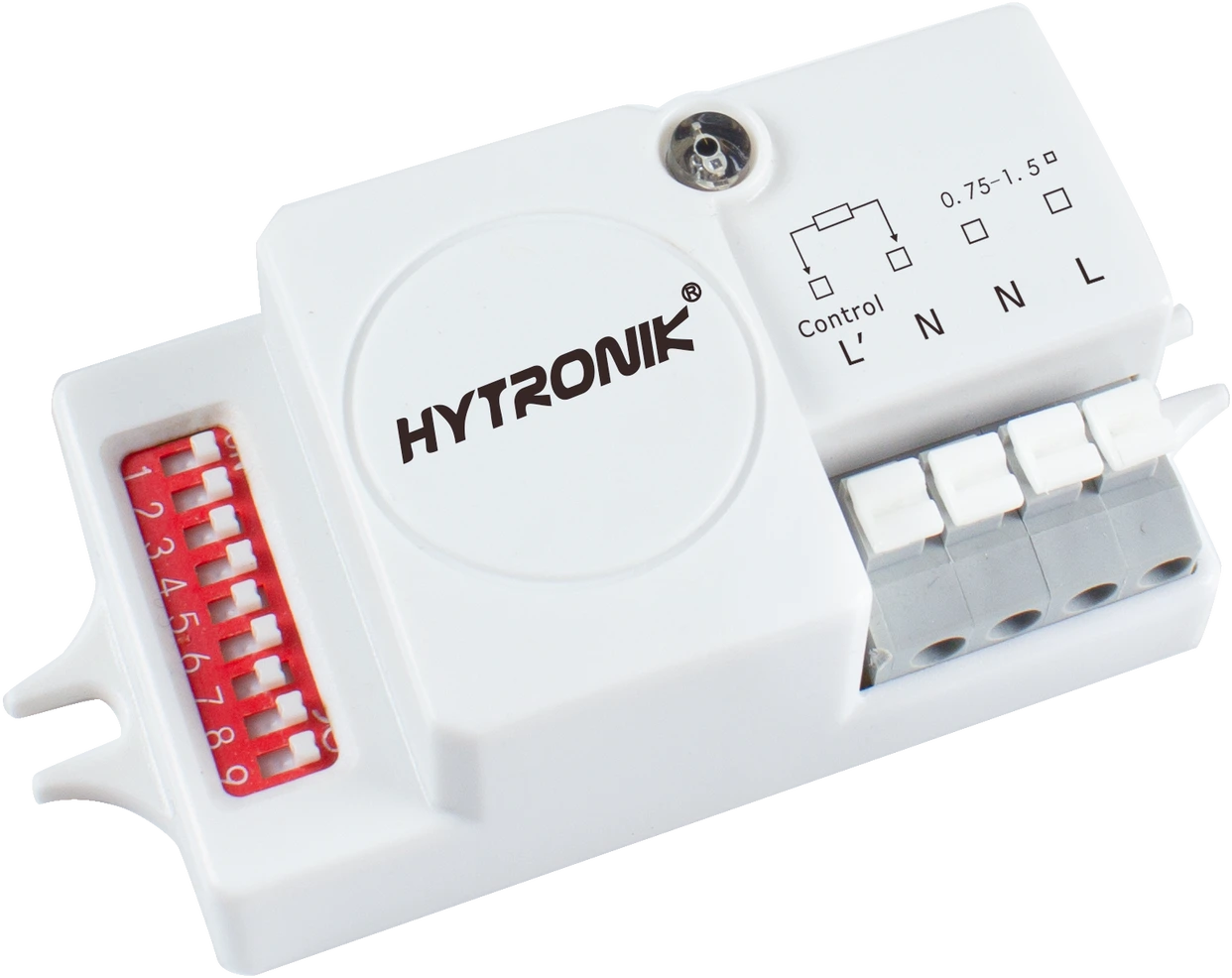 Side view of HC005S/I HF Lowbay  ON/OFF via Dip-Switch  Photocell Advance