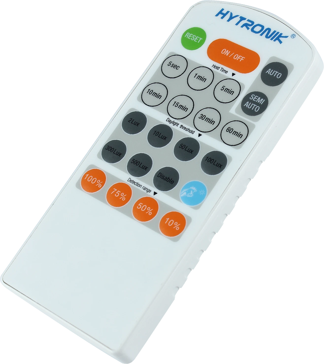 Side view of HRC-12 Sensor remote controller  Lightweight  White color