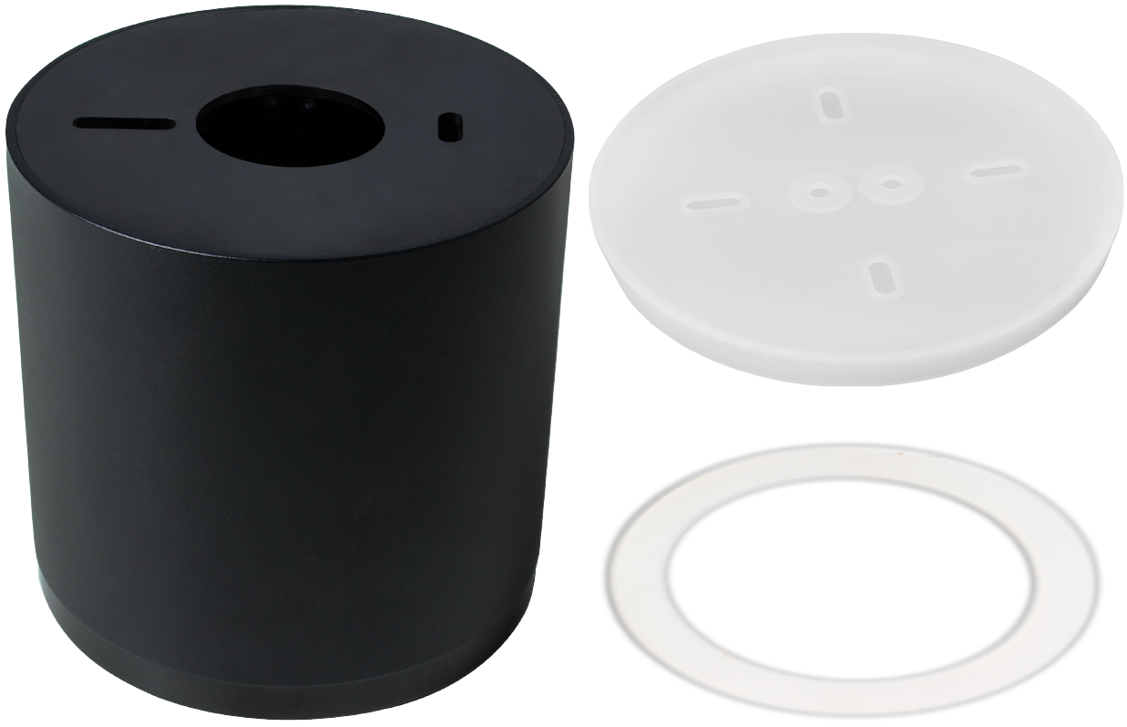 Side view of HA09/B Metal Mount Box  Surface Mounting  Black Color