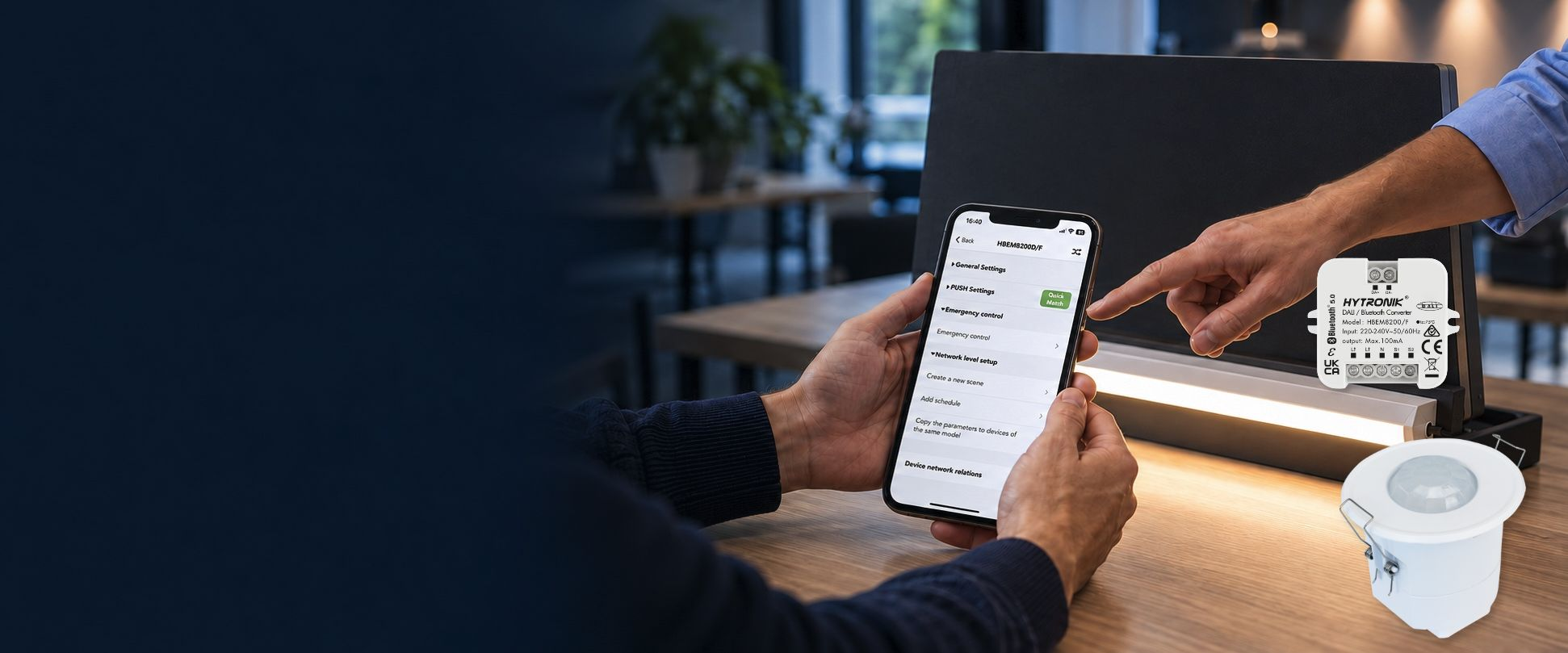 Praxisnahe Schulung zur Koolmesh App mit dem originalen Hytronik HBEM8200/F-Konverter und Einbausensor