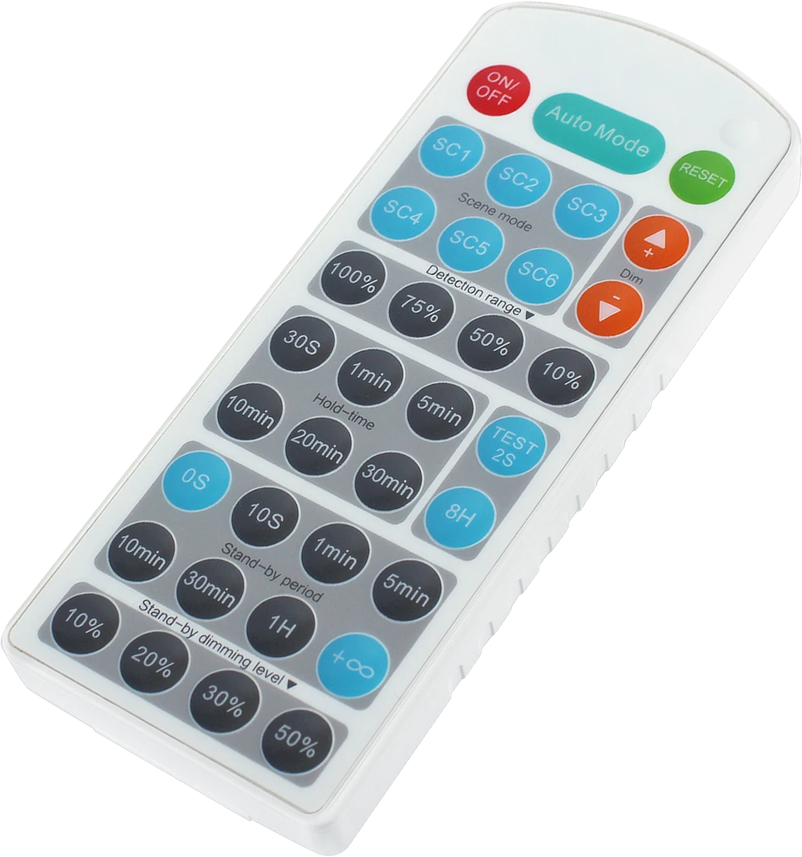 Side view of HRC-01 Sensor remote controller  Lightweight  White color