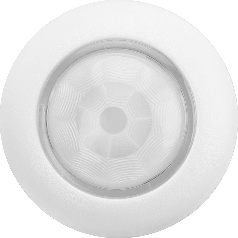 Top view of HIR17 PIR Lowbay  Daylight harvest  RJ12 connector to control body