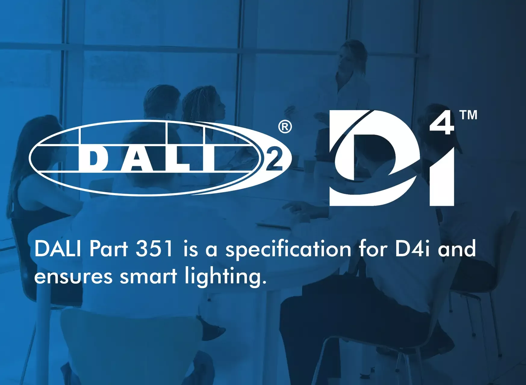 image with DALI and D4i logos. Standars for smart lighting 