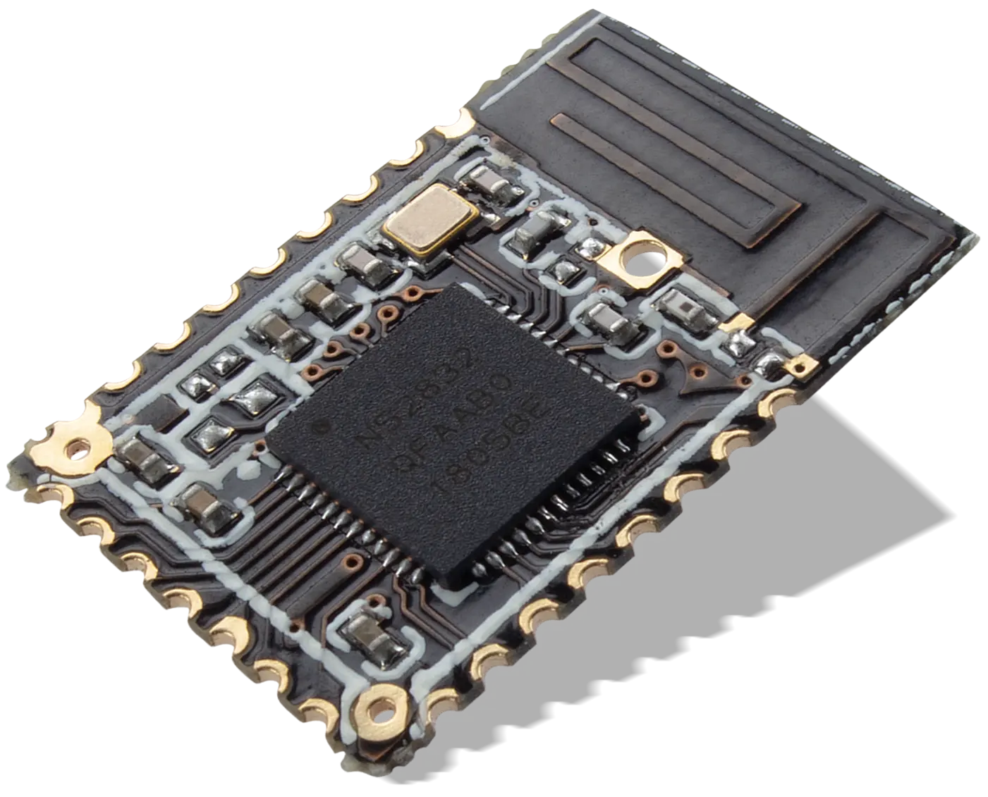 Side view of KMB01 PCBA Modules  Bluetooth 5.0 SIG  nRF52832 