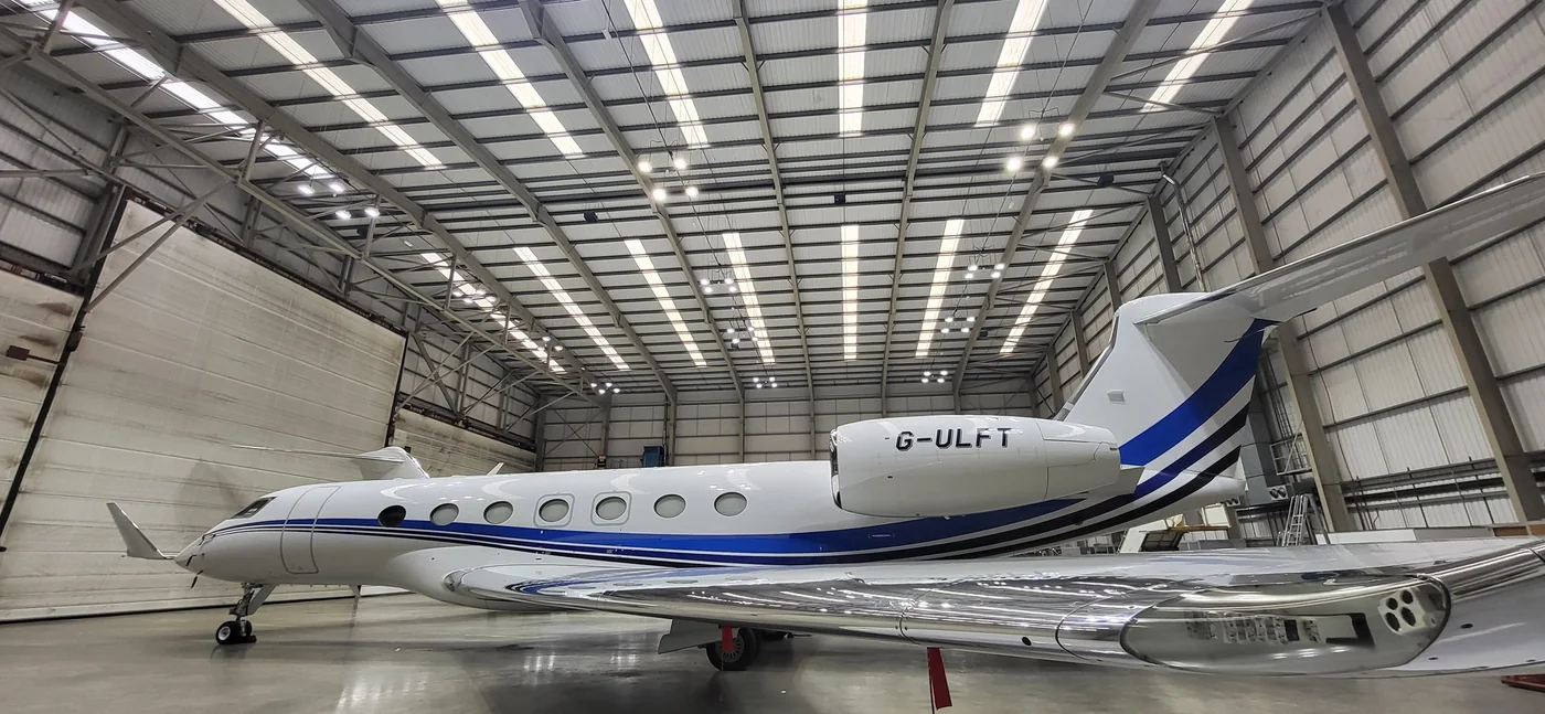 Harrods Aviation hangar lighting control project