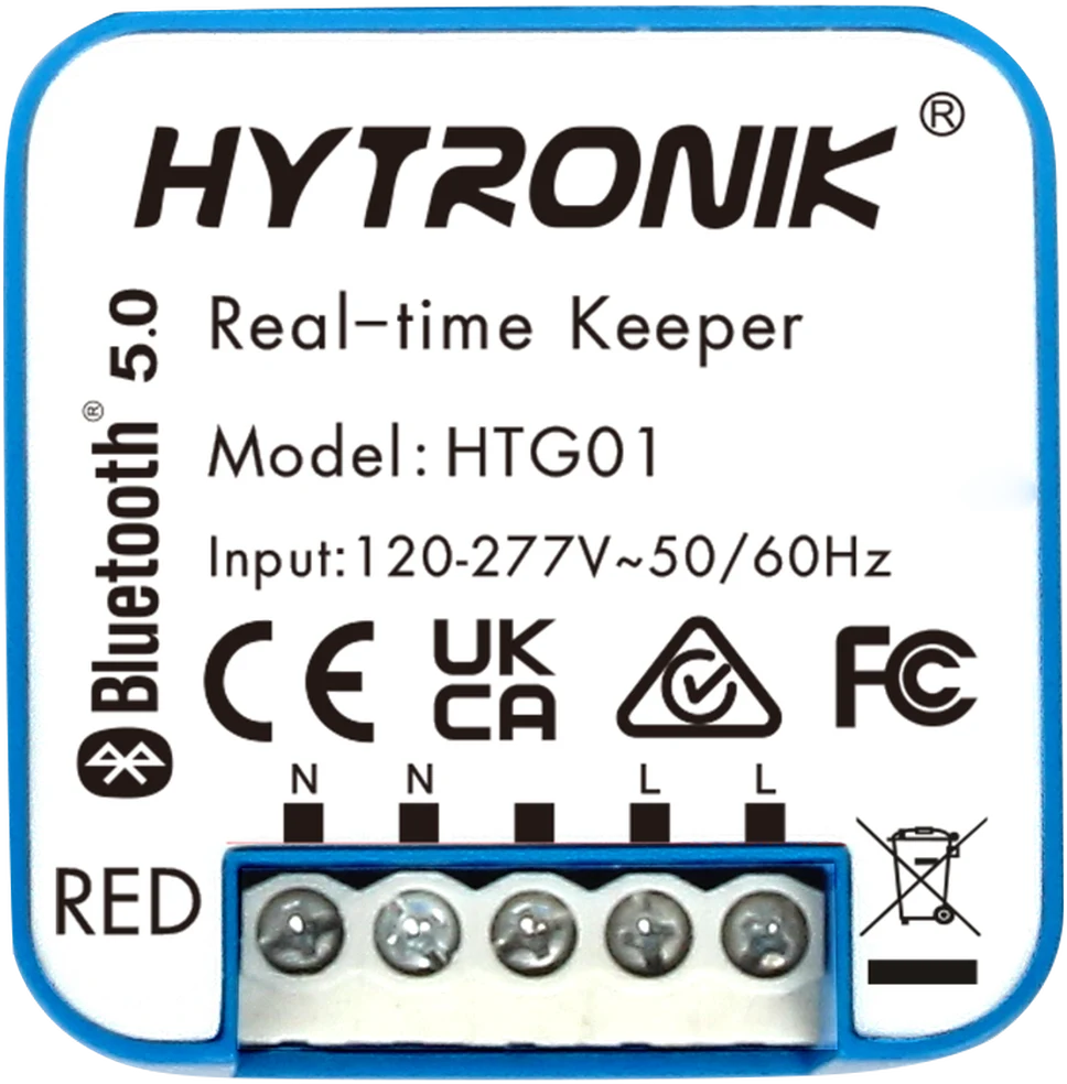 Top view of HTG01 Real-time keeper  Bluetooth repeater module  Junction box