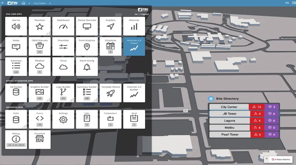 FIN data tracking interface