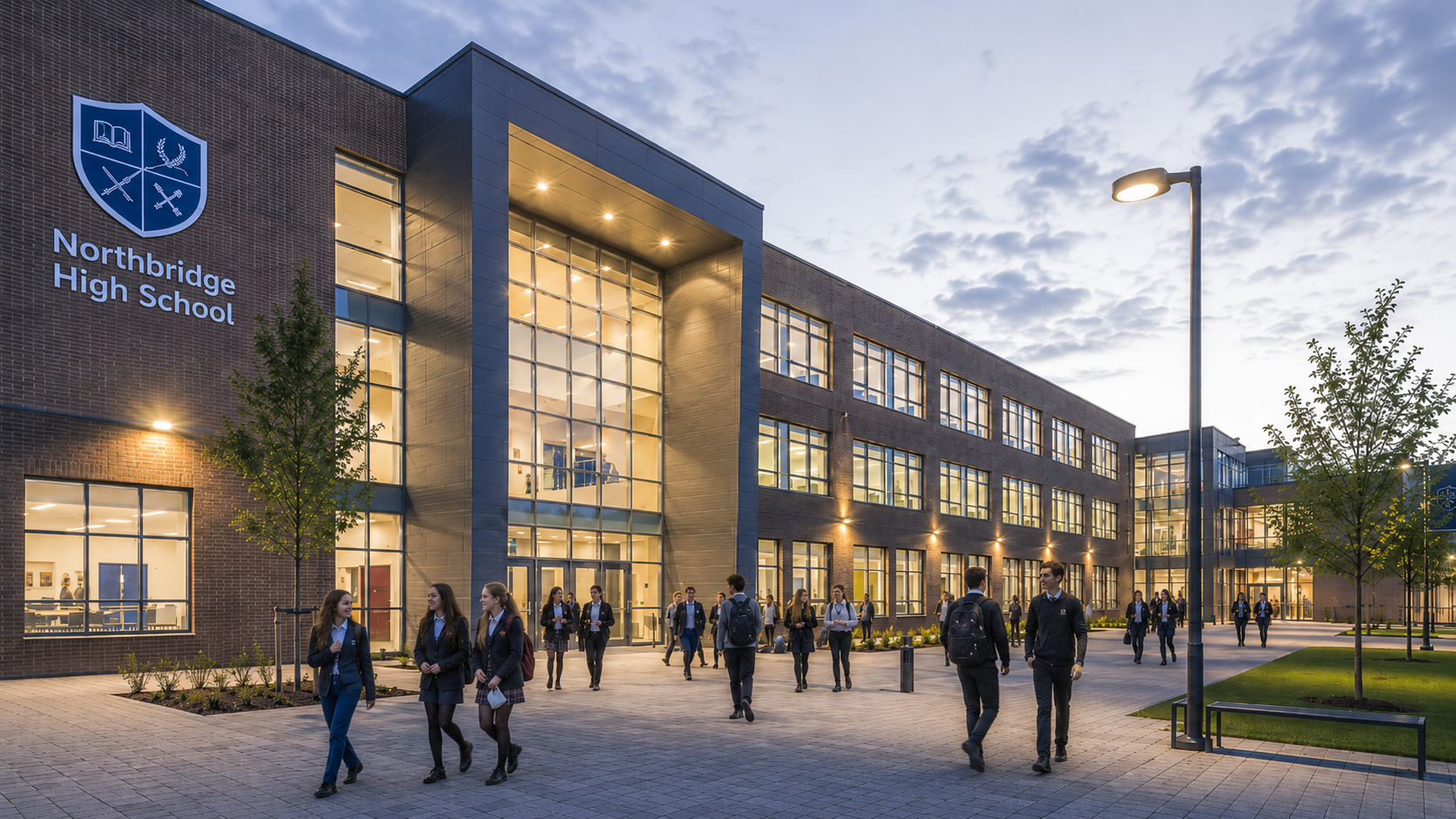 Smart lighting control in a UK education building