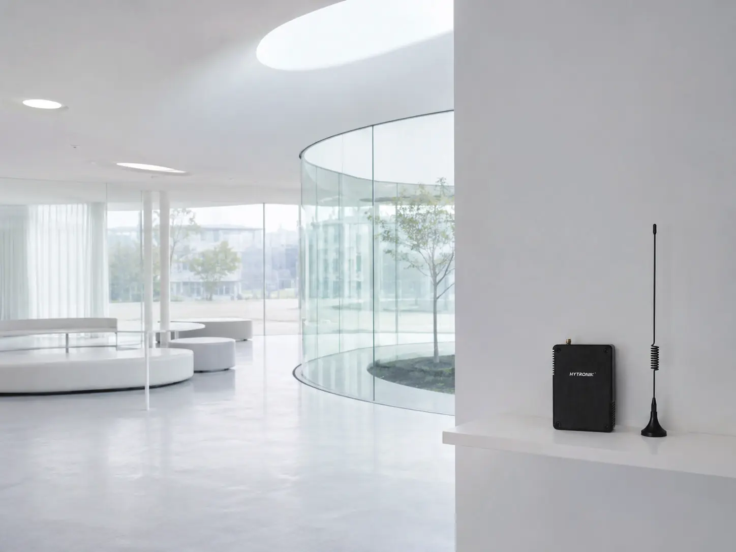 LoRaWAN gateway placed on a flat surface