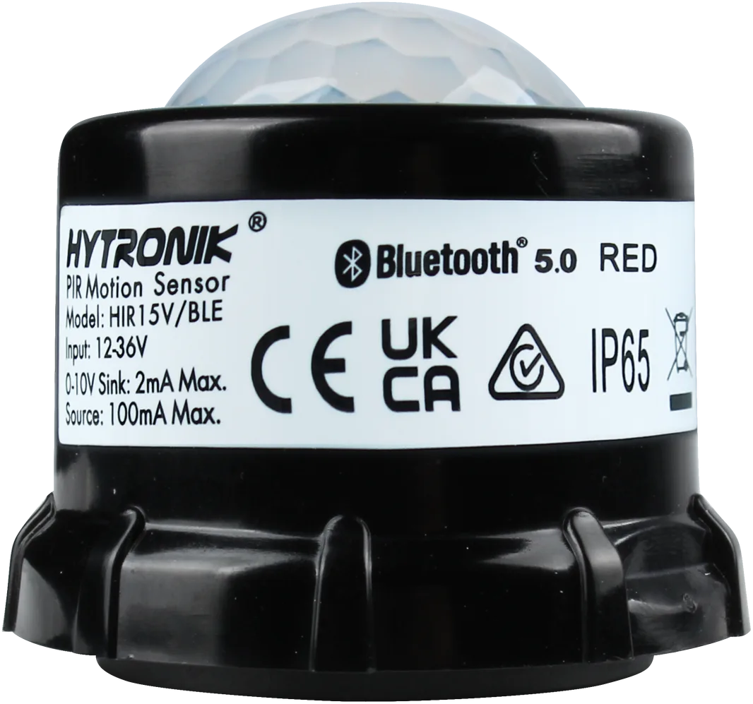 Front view of HIR15V/BLE PIR Highbay  Bluetooth/1-10V  Zhaga Book 18 Standard