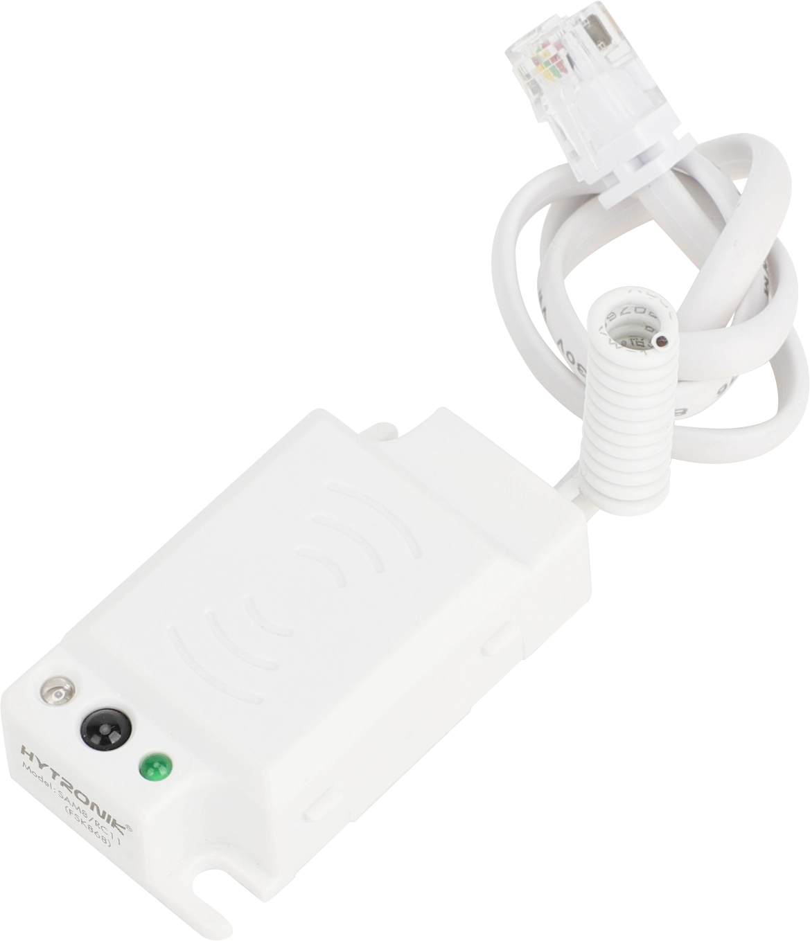 Side view of SAM8/RC11 HF Lowdbay  Tri-level dimming  RJ12 connector to control body