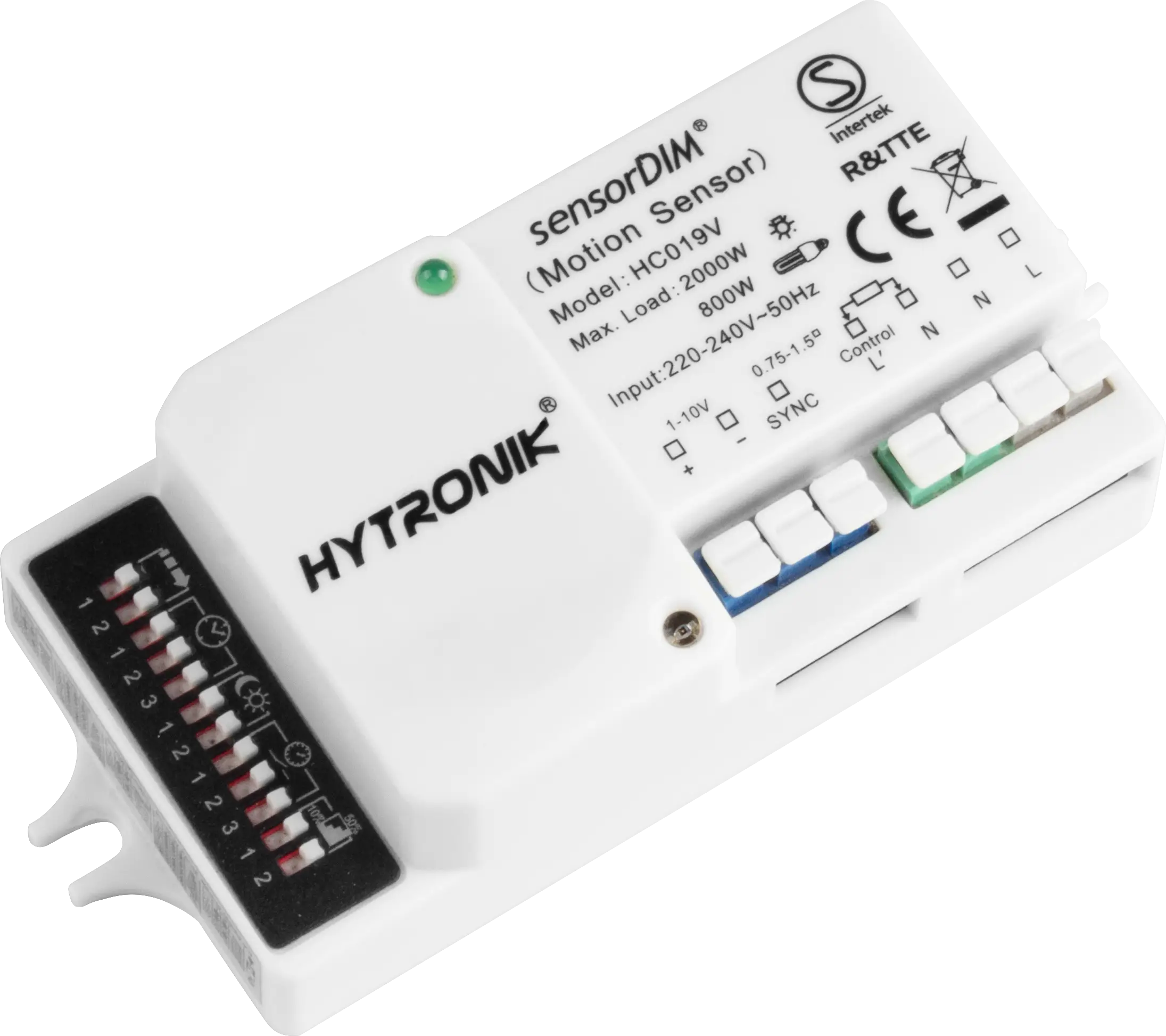 Side view of HC019V HF Lowbay  Tri-level & 1-10V  Dip-Switch