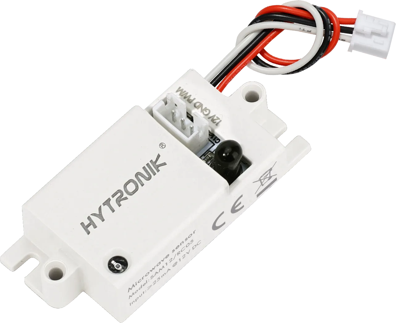 Side view of SAM12/RC05 HF Lowdbay VDC  Tri-level dimming/0-10V   IDC Connector to LED Driver