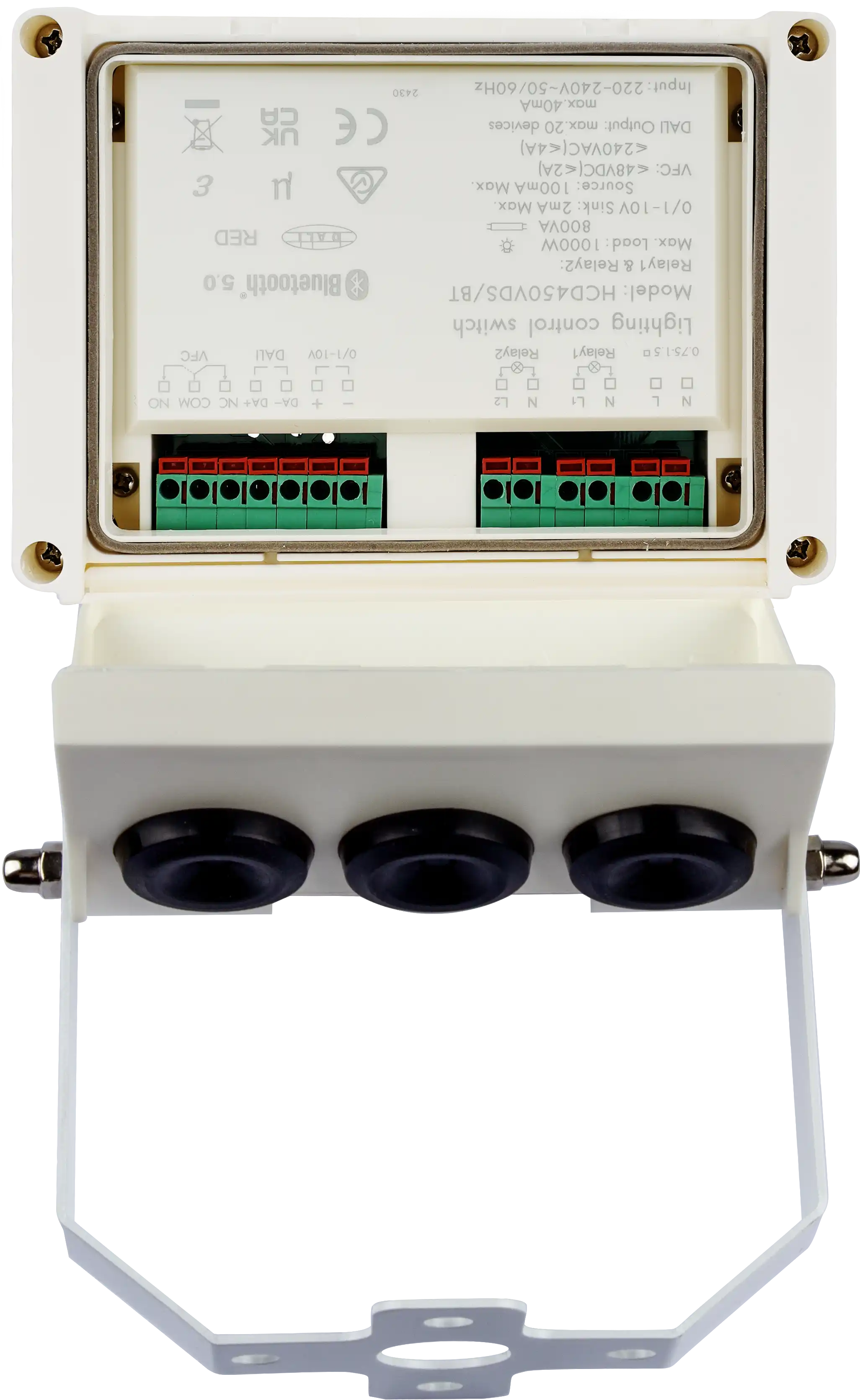 Top view of HCD450VDS/BT HF Highbay  Bluetooth DALI/DALI-2  Wall/Surface mounting