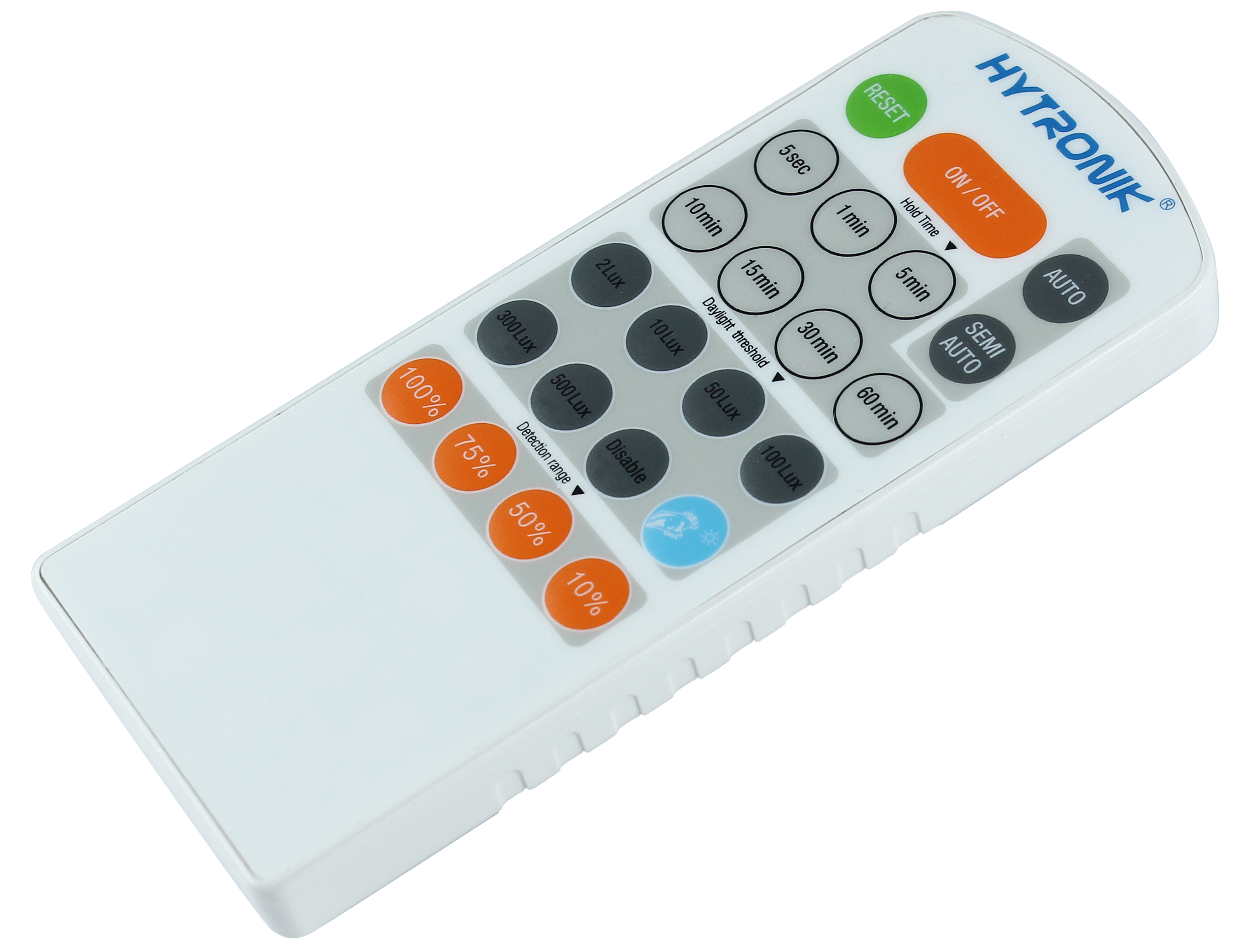 Side view of HRC-12 Sensor remote controller  Lightweight  White color