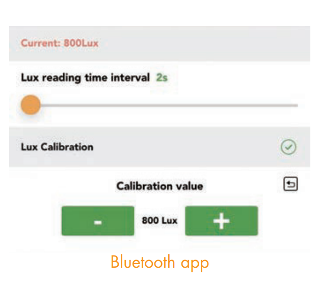 Lux Calibration via Bluetooth App