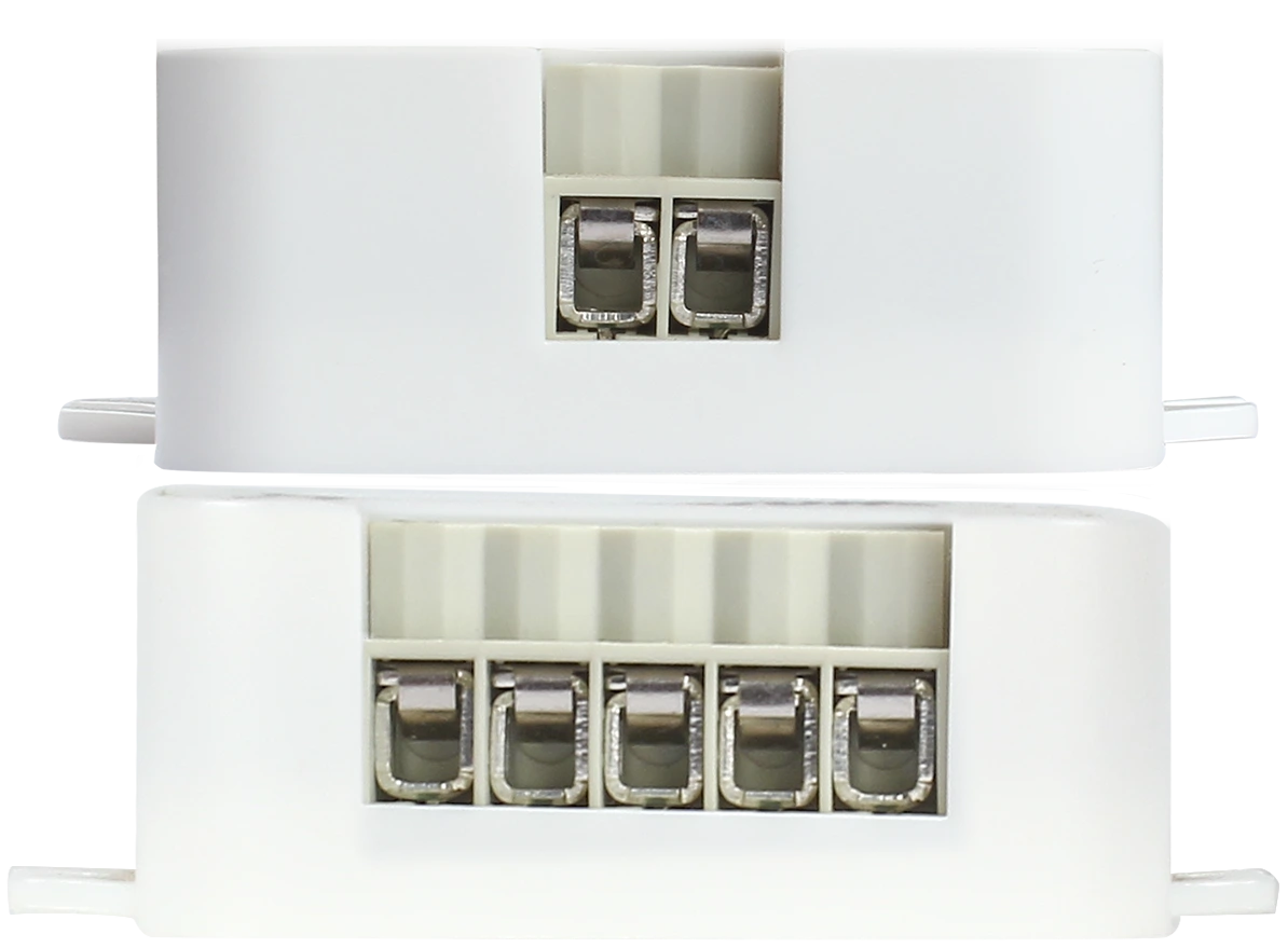 Front view of HBEM8200/F DALI/Bluetooth converter  Integrated 100mA PSU  Screw mounting