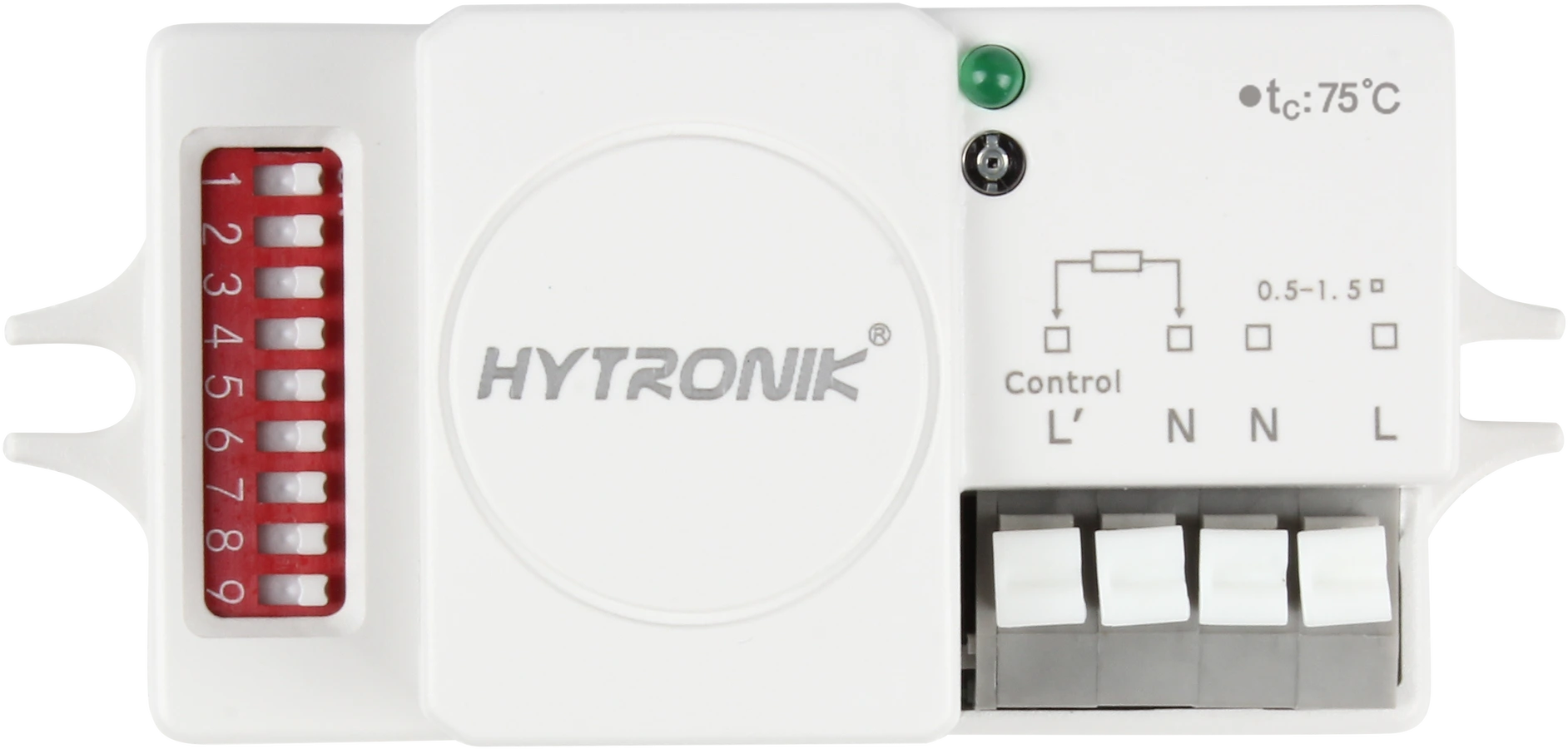 Top view of HC005S/H HF Highbay  ON/OFF via Dip-Switch  Photocell Advance