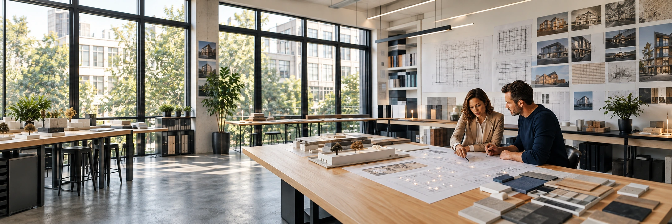 Architects planning a lighting-control project