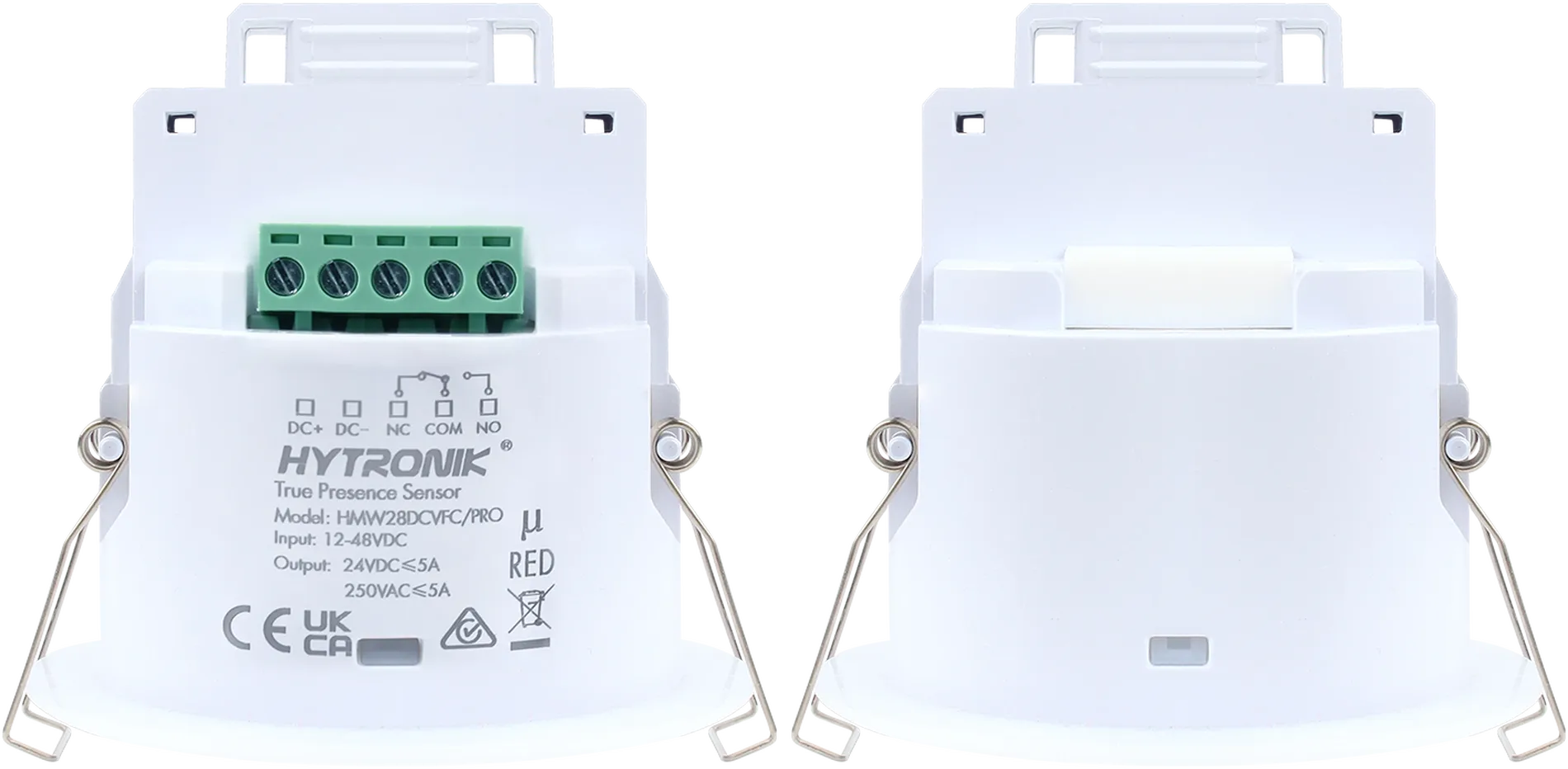 Front view of HMW28DCVFC/PRO HF Lowbay Occupancy  ON/OFF DC Output VFC  Surface mounting