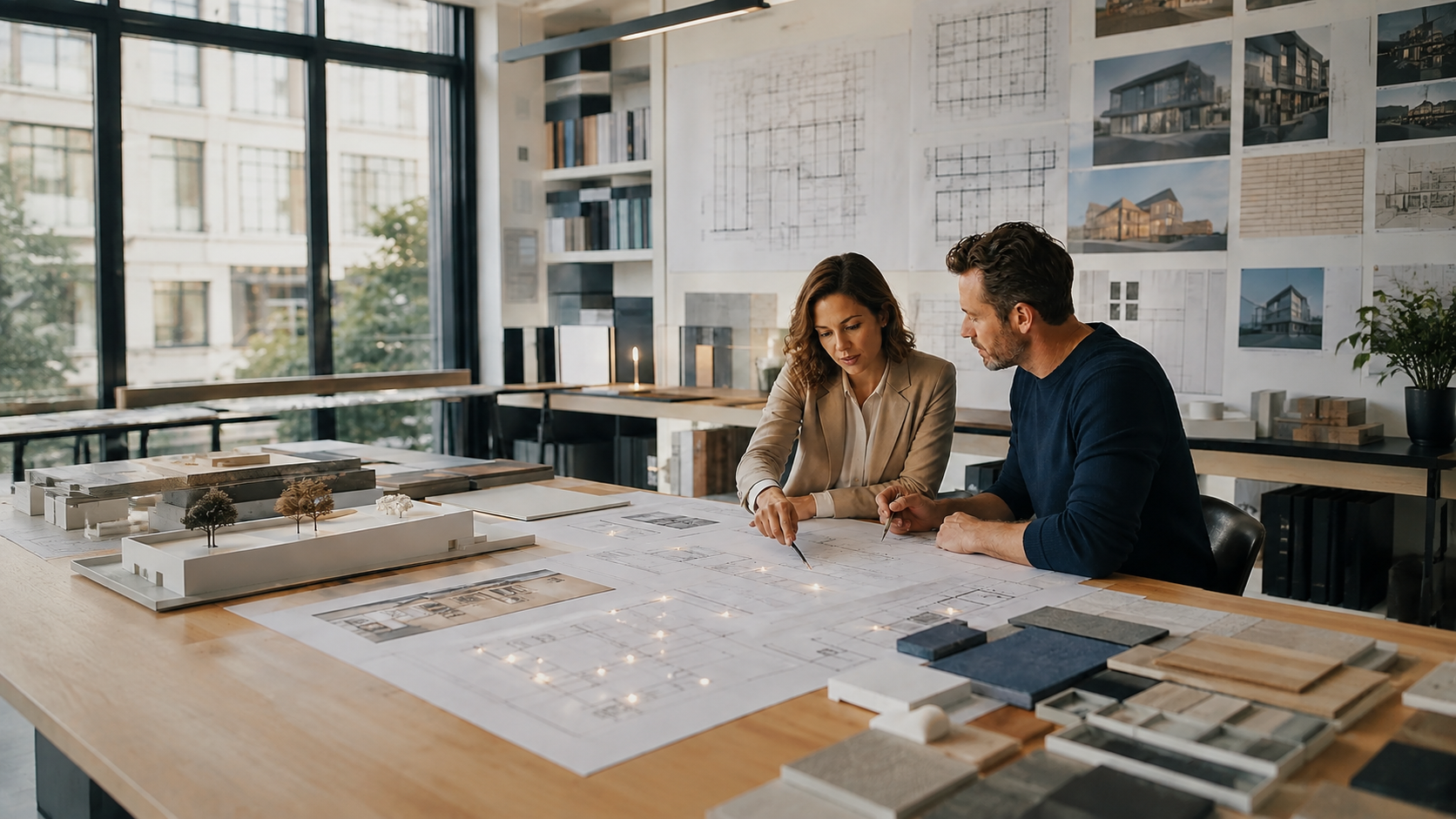 Architects planning a lighting-control project