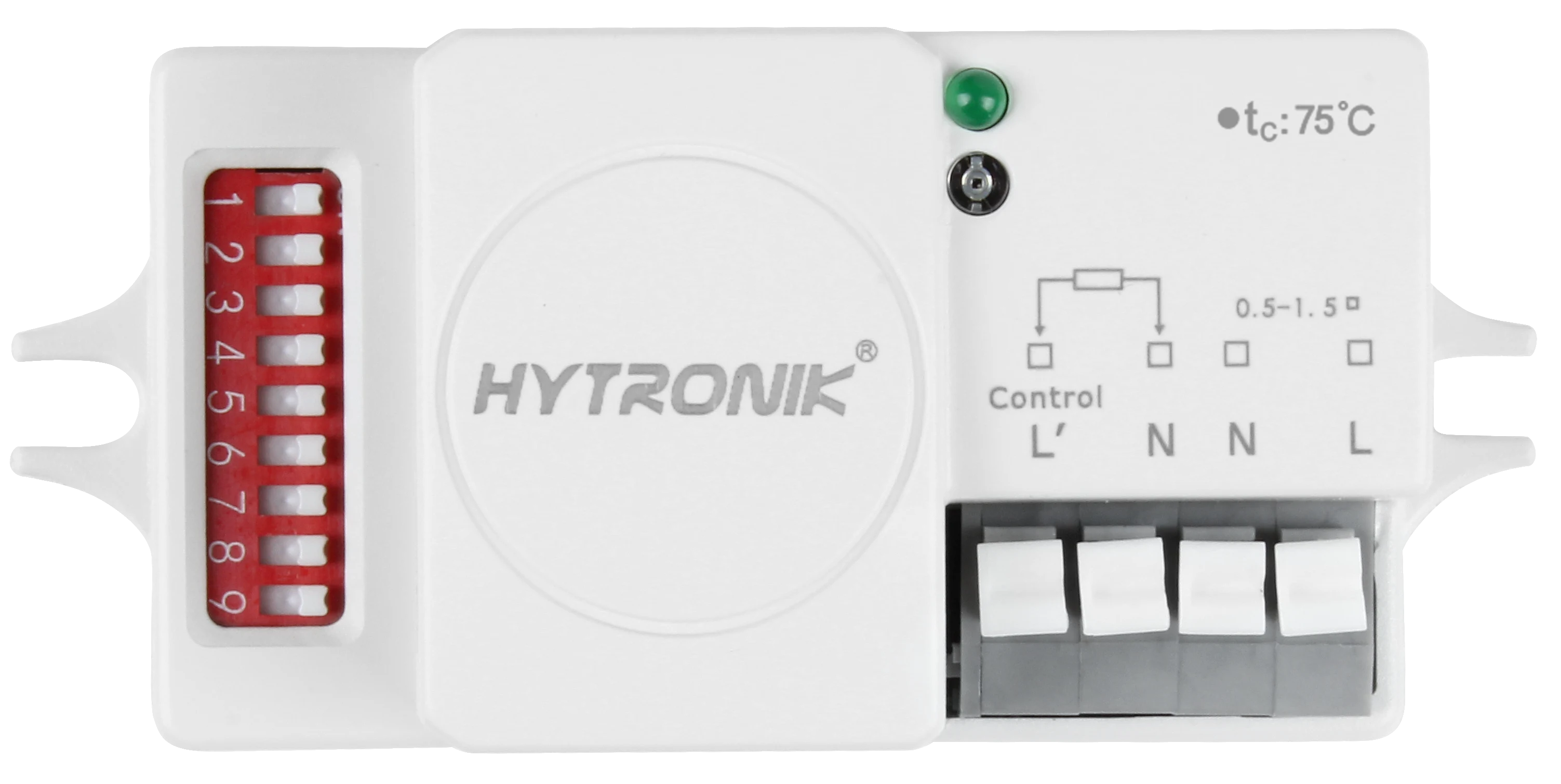 Front view of HC005S/H HF Highbay  ON/OFF via Dip-Switch  Photocell Advance