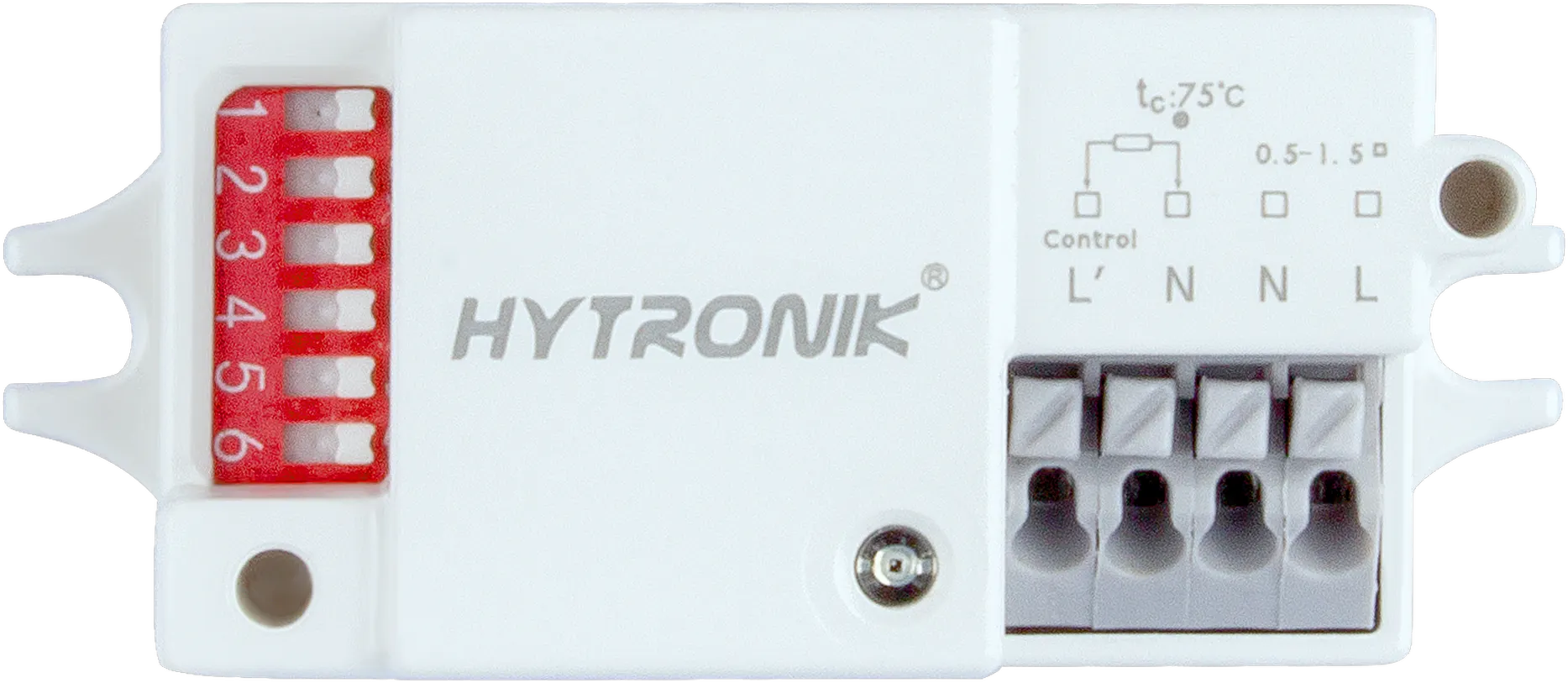 Top view of HC007S/I HF Lowbay  ON/OFF via Dip-Switch  Photocell Advance