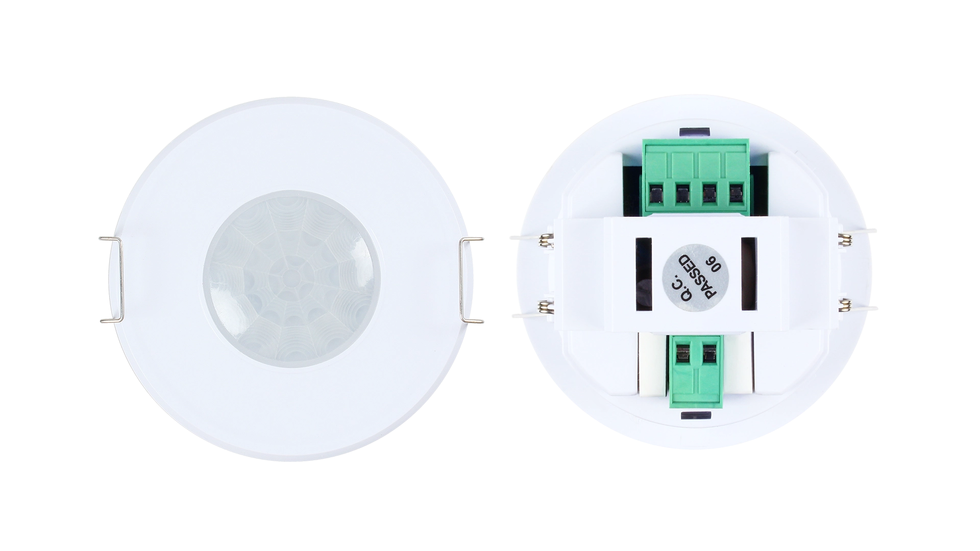 Top view of HBIR29/UH PIR Lowbay  Bluetooth DALI with PSU  Ceiling mounting