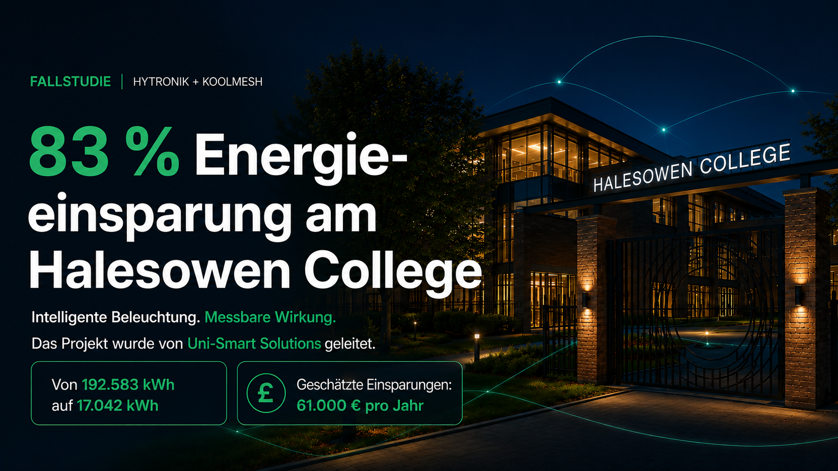 Halesowen College, UK – Projekt zur intelligenten Lichtsteuerung