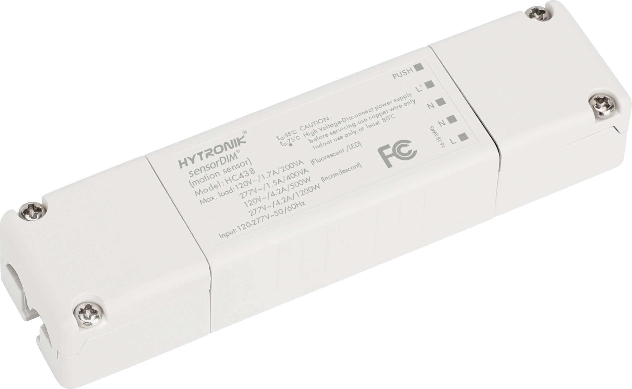 Side view of HC438 Control body  ON/OFF  Attachable sensor heads