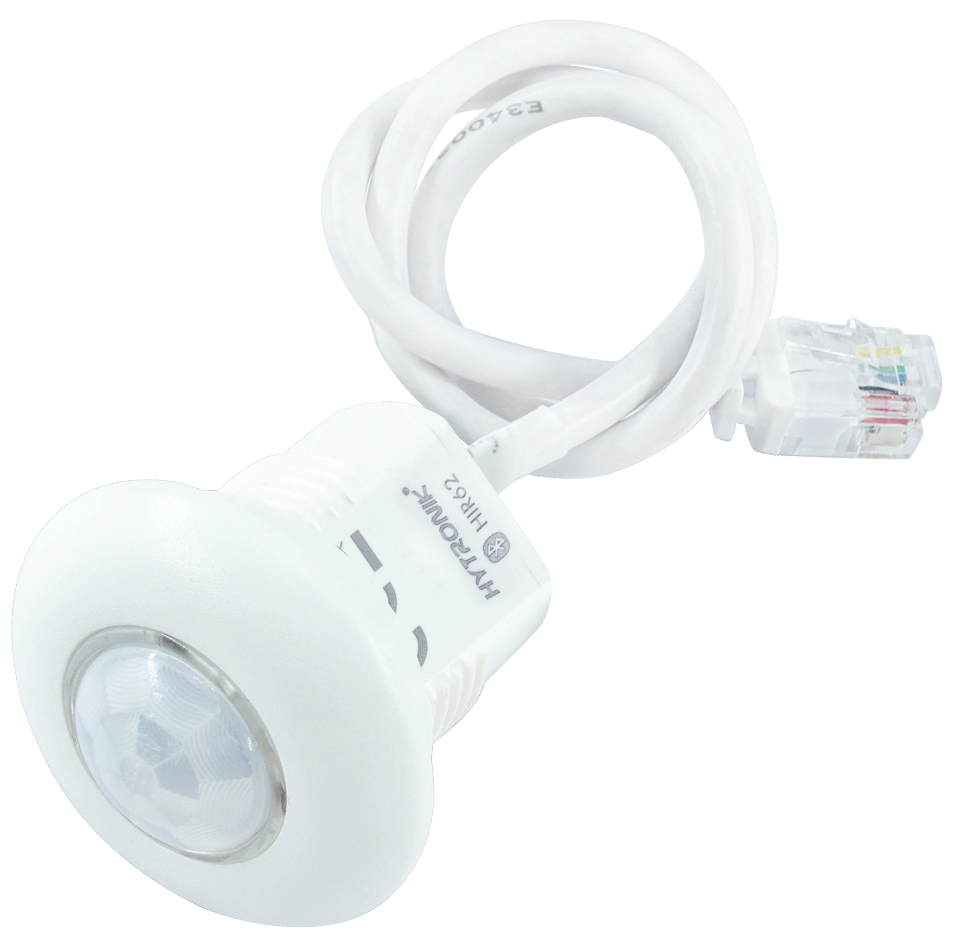 Side view of HIR62 PIR Lowbay  Ciradian Rhyhm   RJ12 connector to control body