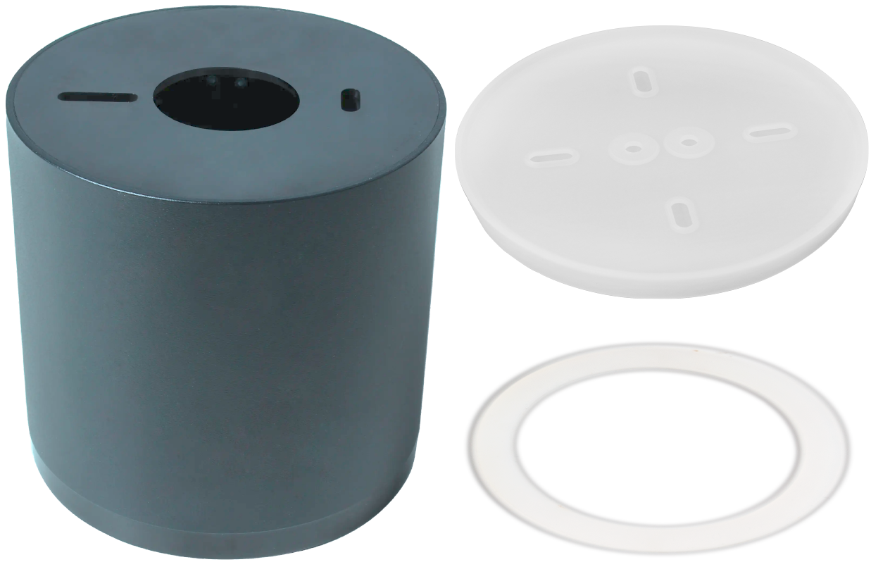 Side view of HA09/G Metal Mount Box  Surface Mounting  Gray Color
