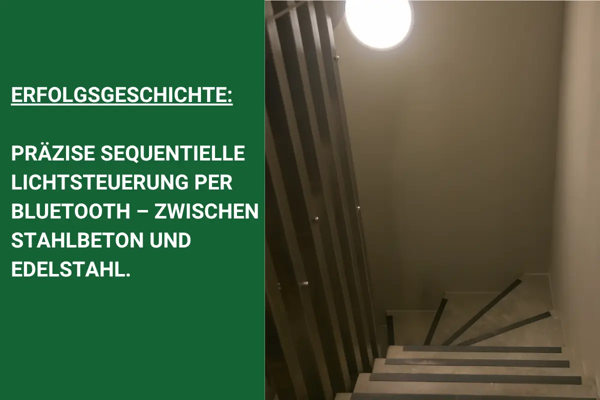 Perfekte sequentielle Lichtsteuerung per Bluetooth – selbst in anspruchsvollen Treppenhäusern