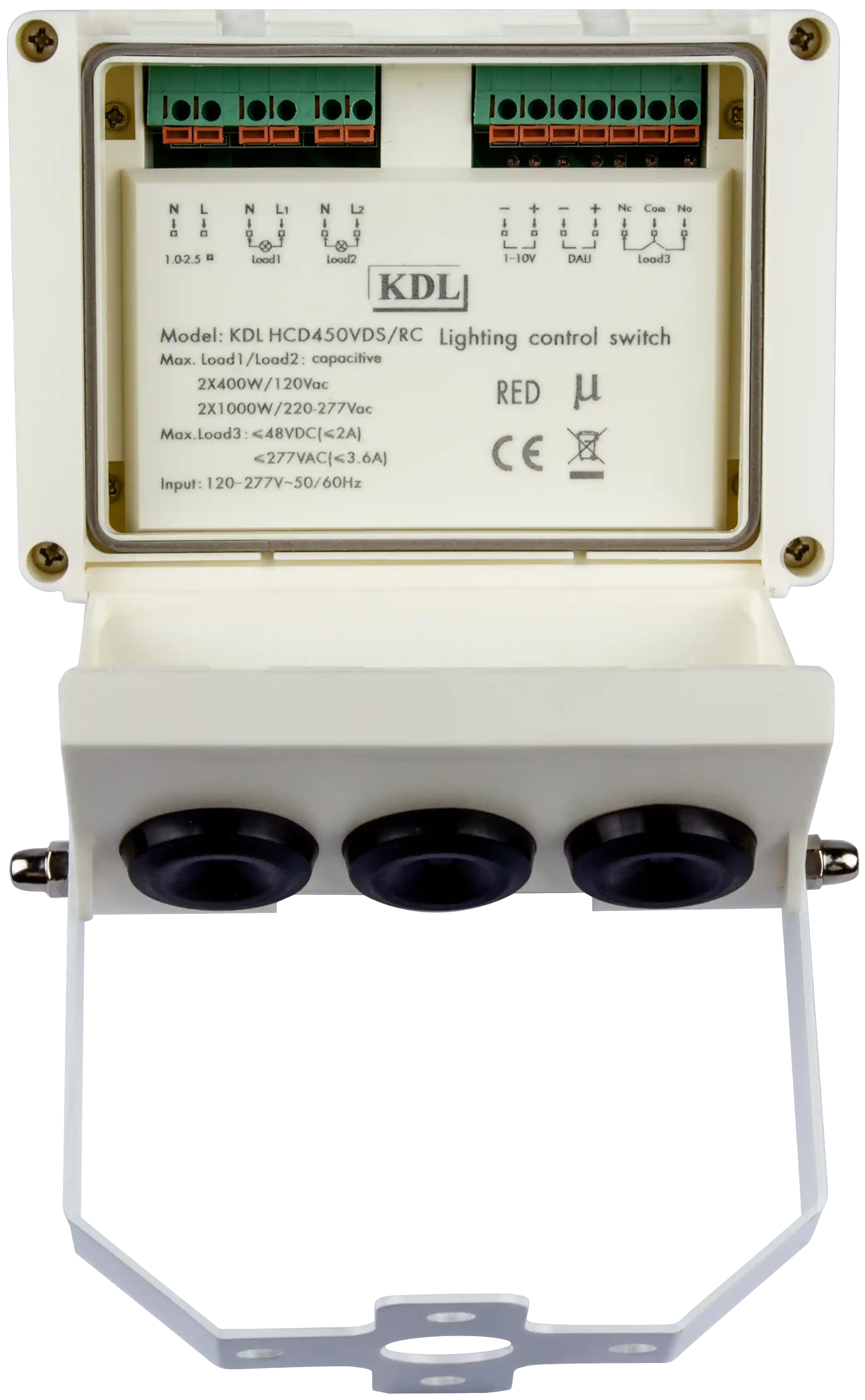 Front view of HCD450VDS/RC HF Highbay  1-10V /DALI Dimming  Wall/Surface mounting