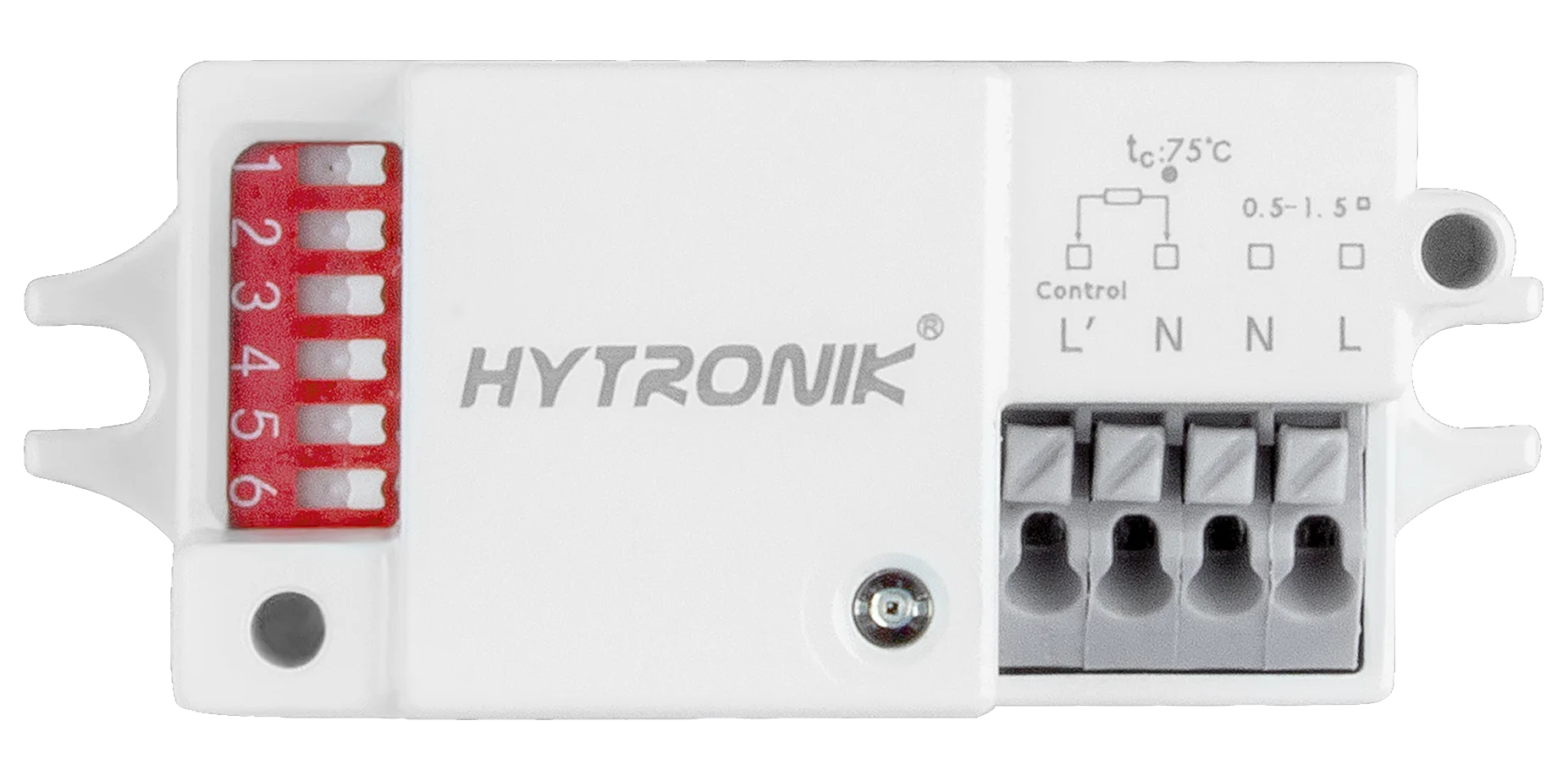 Front view of HC007S HF Lowbay  ON/OFF via Dip-Switch  Photodiode