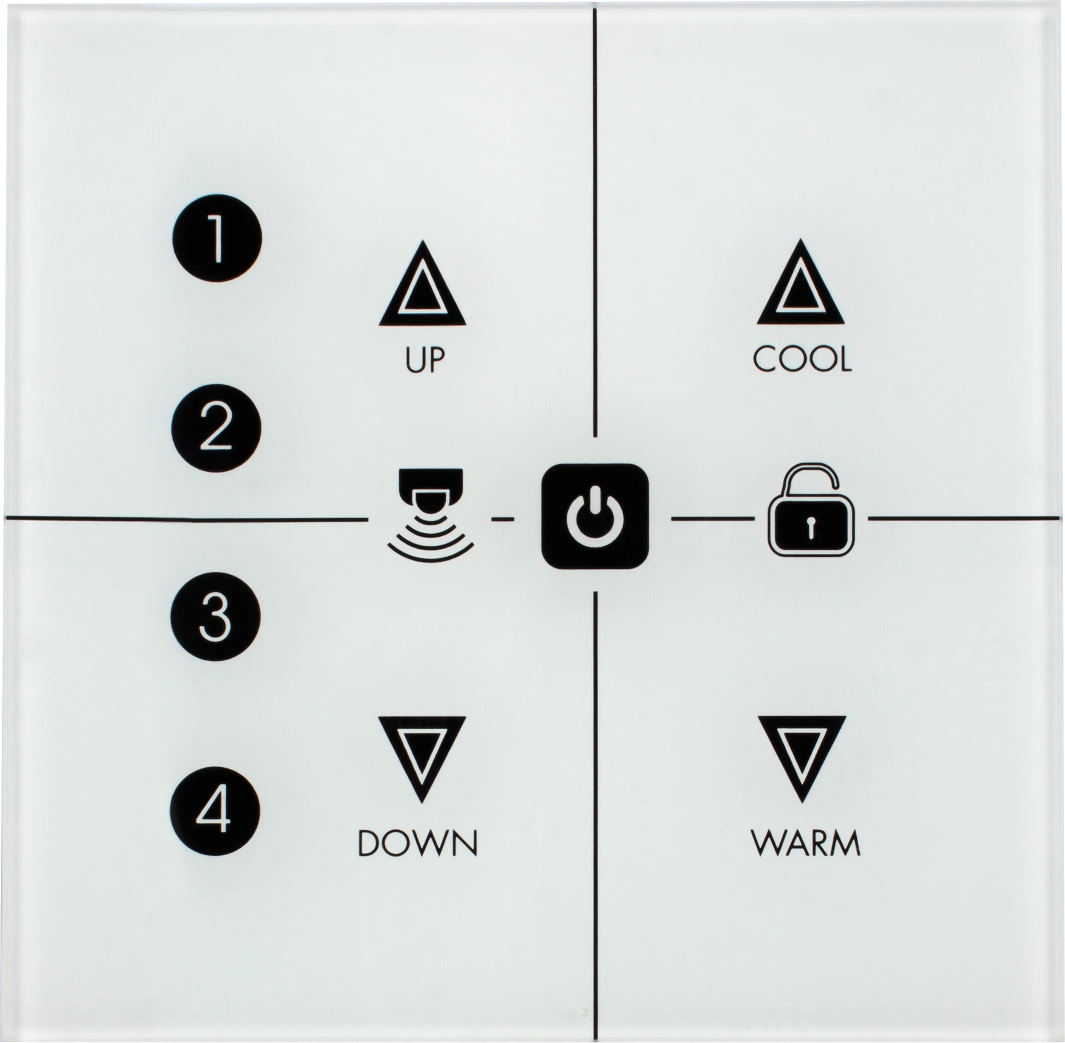 Top view of HBP02 Bluetooth Touch Panel  Real-time keeper  4 scenes