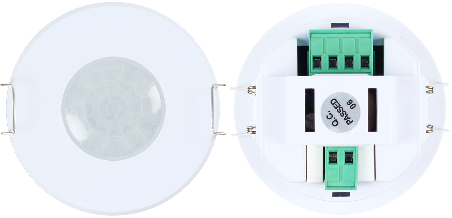 Top view of HBIR29 PIR Lowbay  Bluetooth DALI with PSU  Ceiling mounting