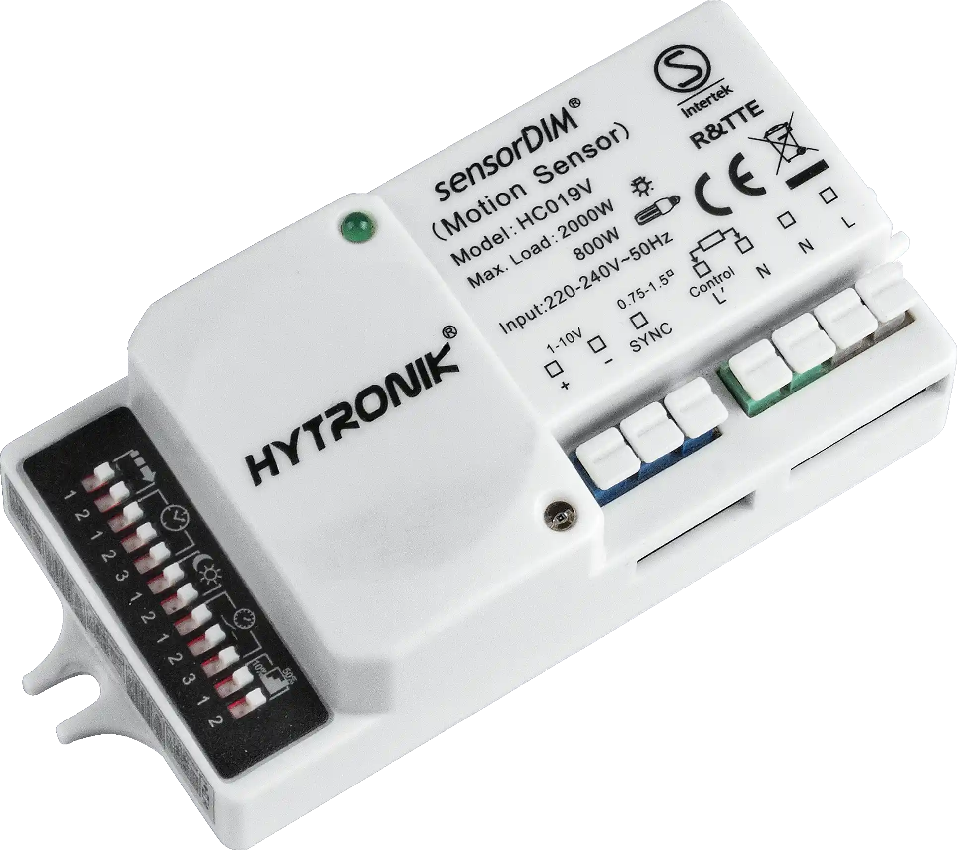 Side view of HC019V HF Lowbay  Tri-level & 1-10V  Dip-Switch