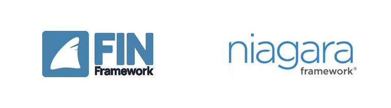 FIN Framework and Niagara Framework logos representing the supervisory BMS layer