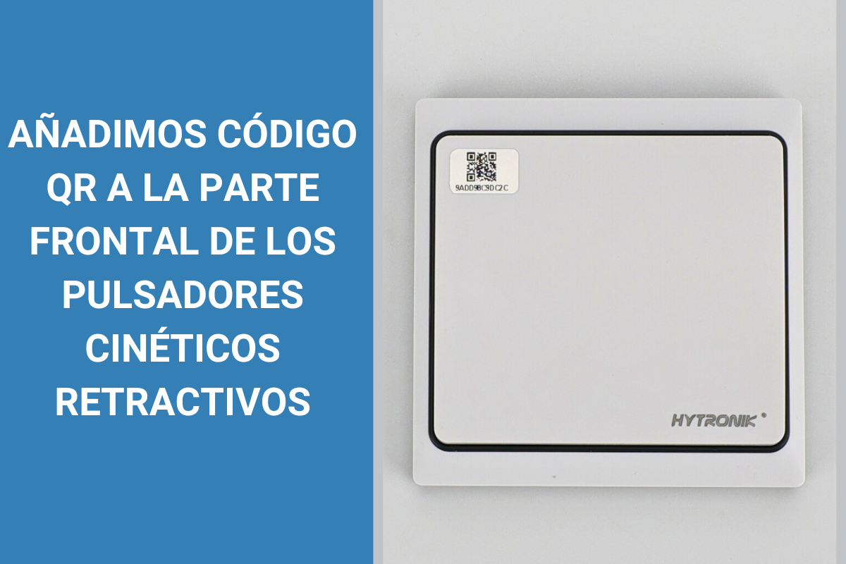 CONFIGURACIÓN FÁCIL: CÓDIGO QR EN LA PARTE FRONTAL DE LOS PULSADORES CINÉTICOS RETRACTIVOS CONFIGURACIÓN FÁCIL: CÓDIGO QR EN LA PARTE FRONTAL DE LOS PULSADORES CINÉTICOS RETRACTIVOS