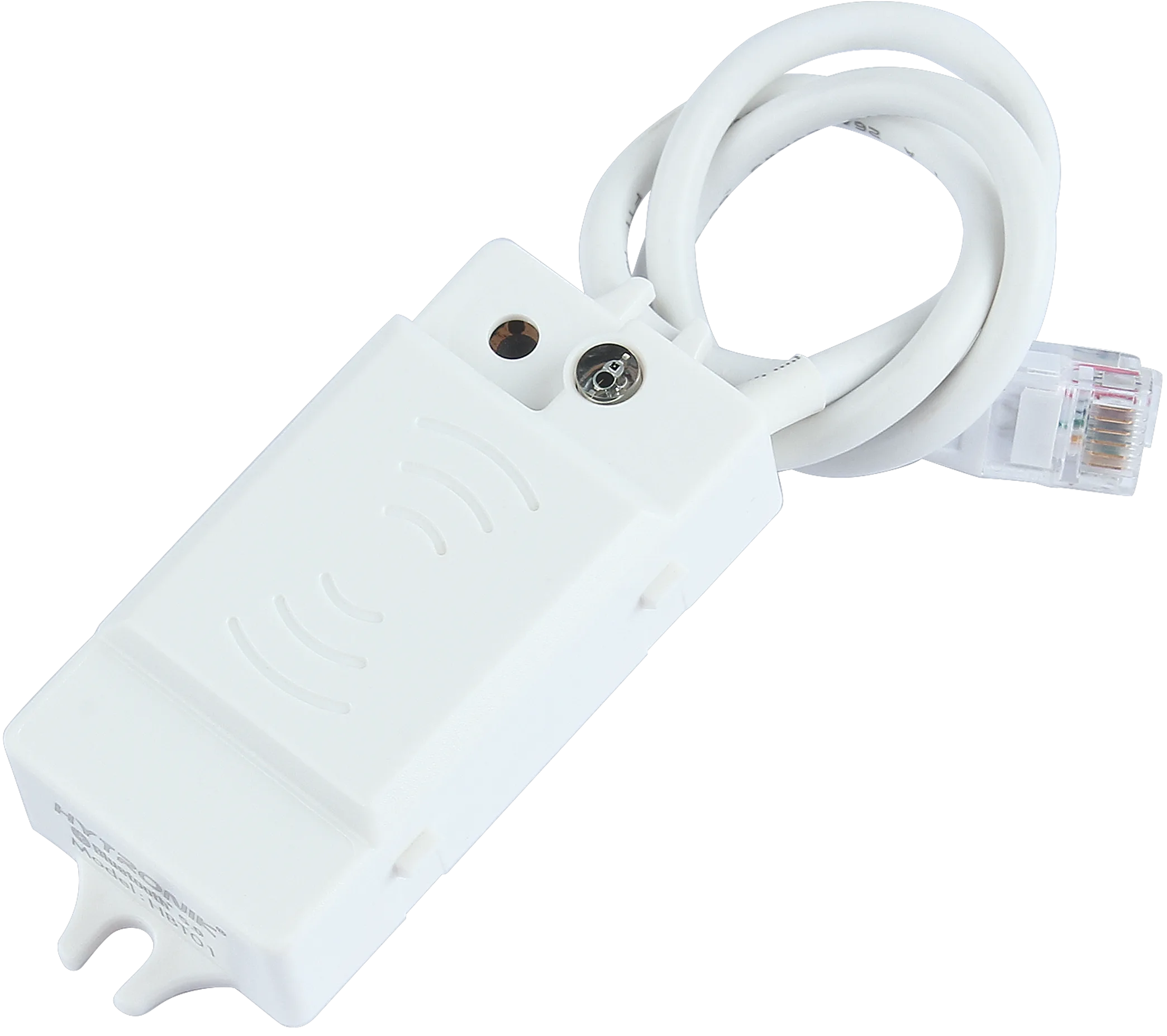 Side view of HBT01 HF Lowbay  Photocell Advance  RJ12 connector to control body