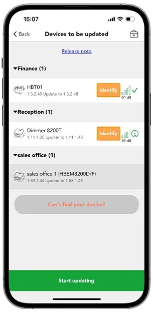 Koolmesh device firmware update interface